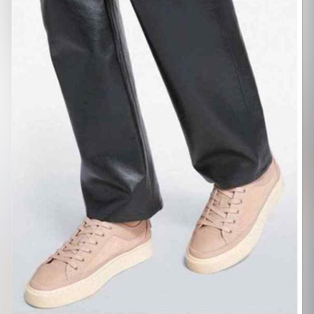 ALL SAINTS Trish suede platform sneaker in Dirty Pink. US 8/39 - Picture 13 of 13